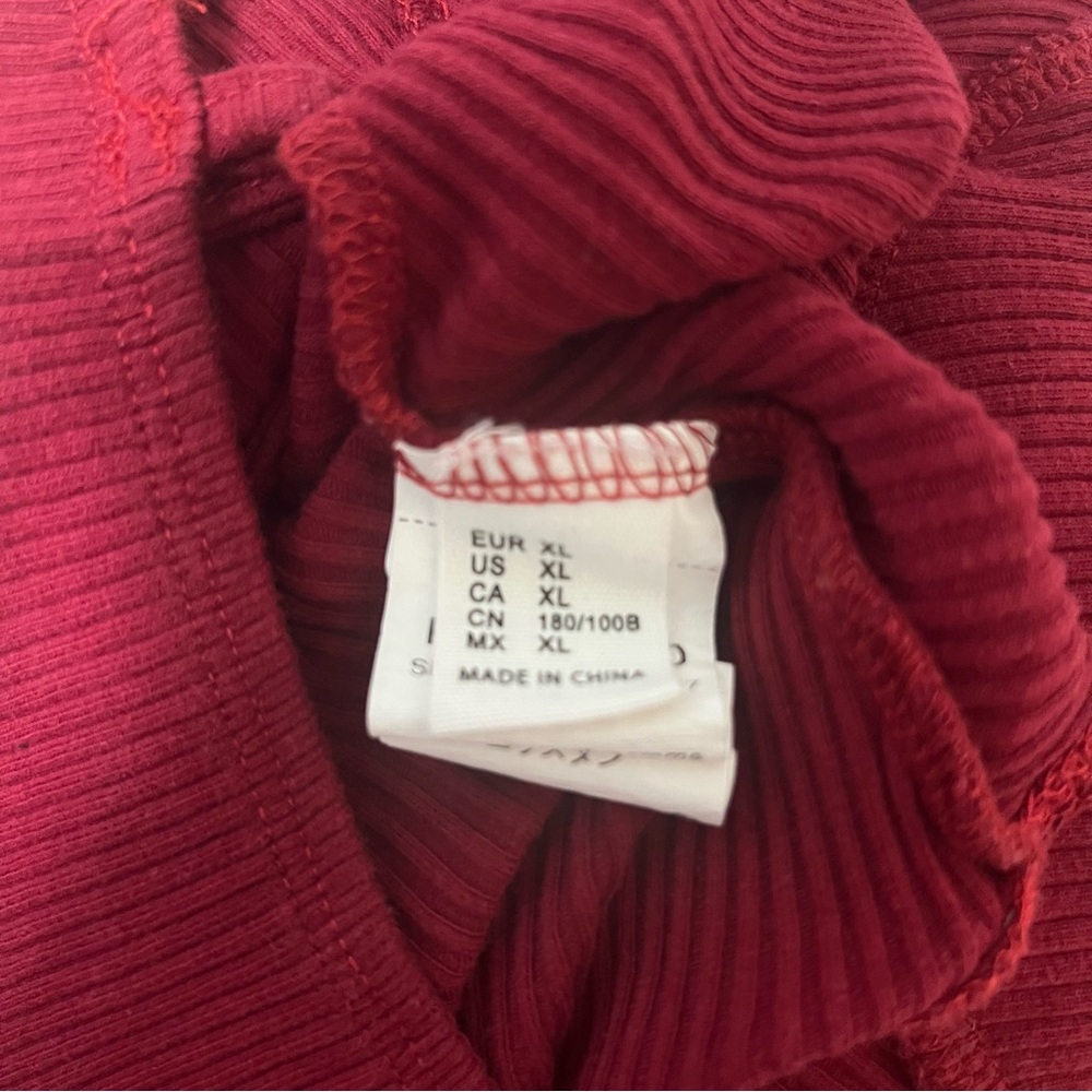 Amazon Red Ribbed Bodysuit - Picture 4 of 4